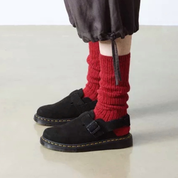 Dr. Marten Jorge II Suede Slingback Mules In Black - Picture 2 of 10